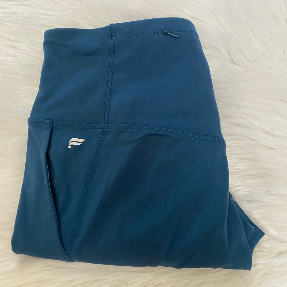 Motion365 By Fabletics Teal Blue Athletic Leggings Sz L